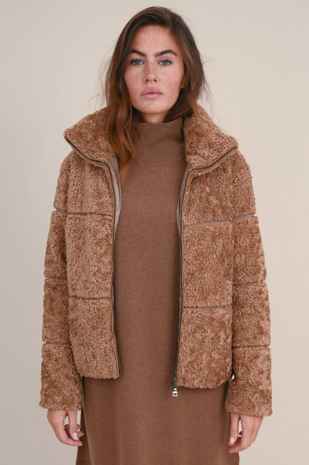 Moncler Teddyfleece Jacke SEGURA in Camel
