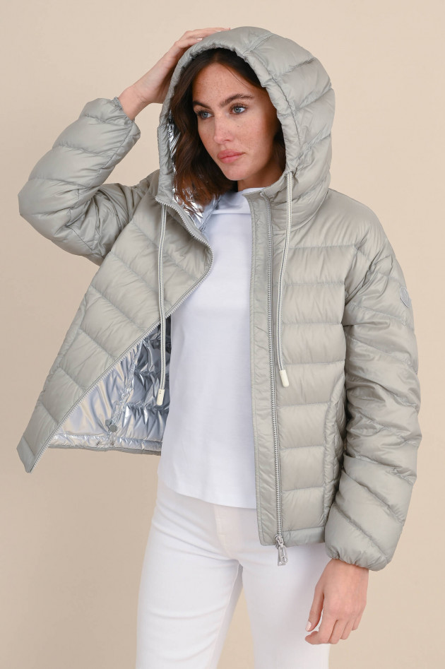 Moncler Jacke DELFO aus Daunenstepp in Silbergrau