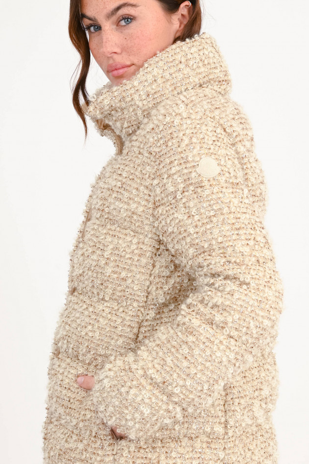 Moncler Jacke COCHEVISSE in Boucle-Optik in Gold/Weiß