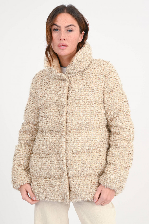 Moncler Jacke COCHEVISSE in Boucle-Optik in Gold/Weiß
