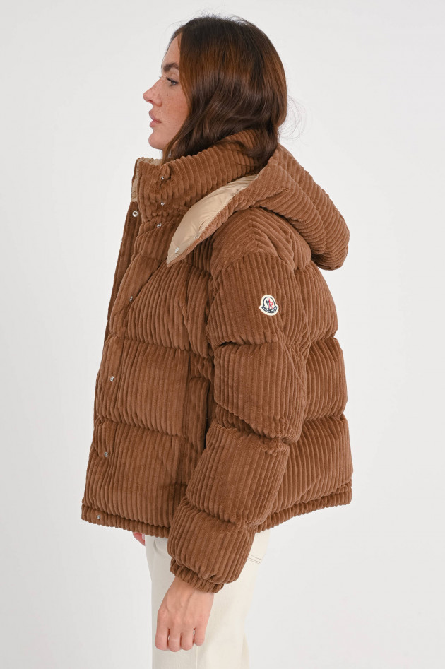 Moncler Cord-Daunenjacke DAOS in Braun