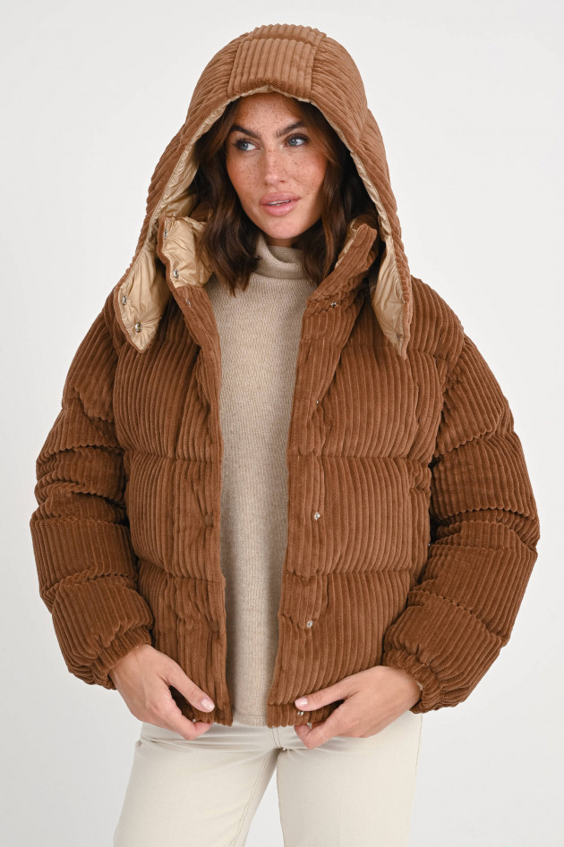 Moncler Cord-Daunenjacke DAOS in Braun
