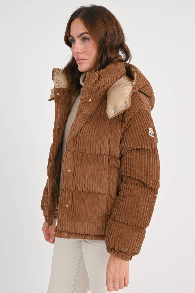 Moncler Cord-Daunenjacke DAOS in Braun