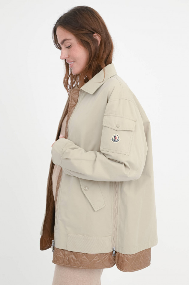 Moncler Parka-Mantel FELCI mit Steppdetails in Beige