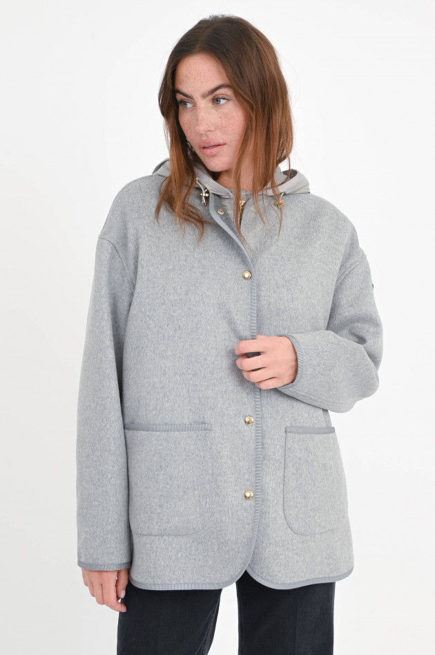 Moncler 2-in-1 Woll-Cashmere Jacke REPOSSE in Hellgrau
