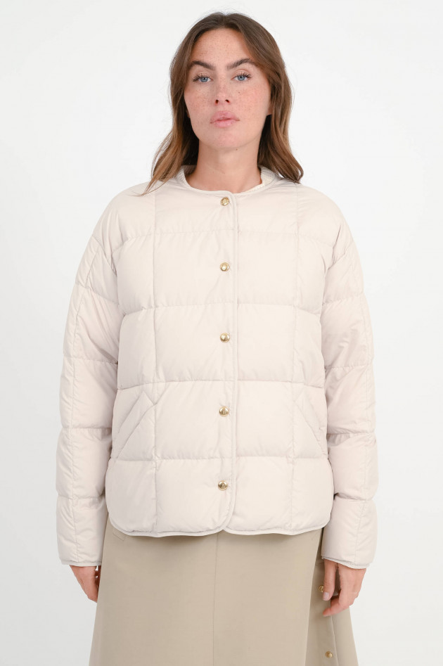 Moncler Kurze CARAMAGNE Daunenjacke in Creme