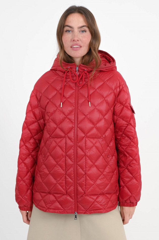 Moncler Oversize-Steppjacke in Cherry Red