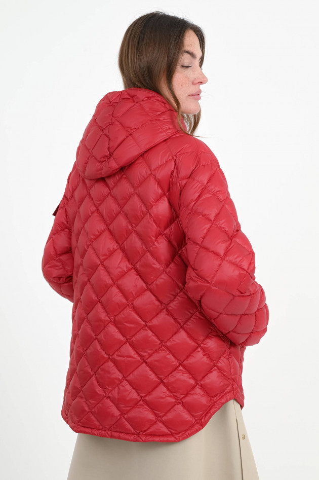 Moncler Oversize-Steppjacke in Cherry Red