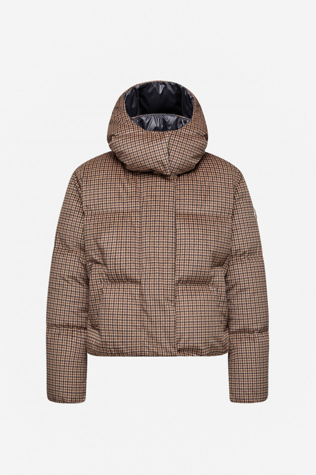 Moncler Daunenjacke QUIERZY mit Hahnentrittmuster in Braun