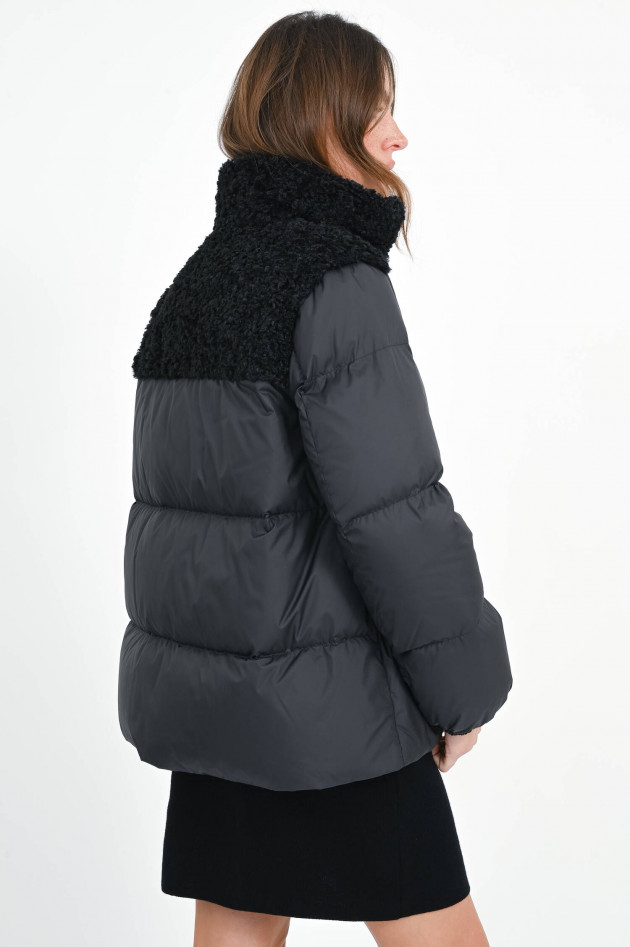 Moncler Daunenjacke ESNAIE mit Teddyfleece in Schwarz