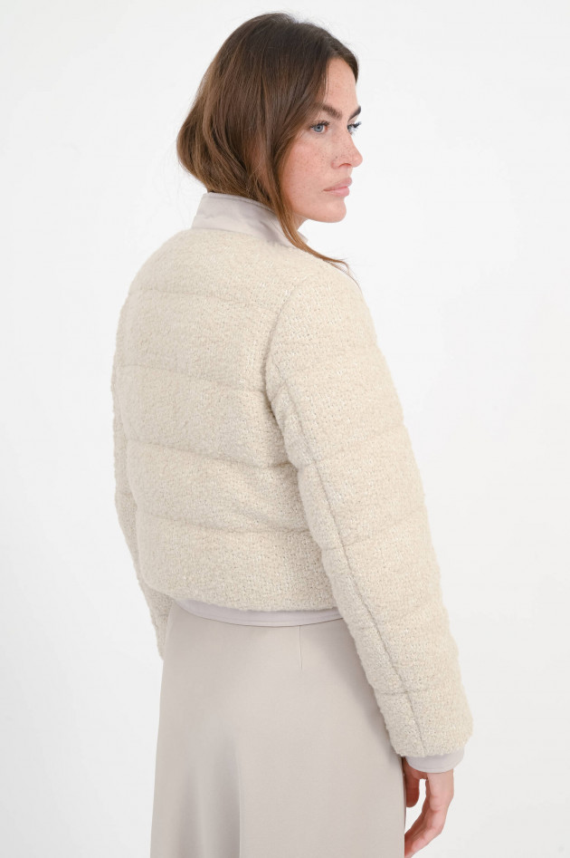 Moncler Bouclé Daunenjacke BLANDY in Creme