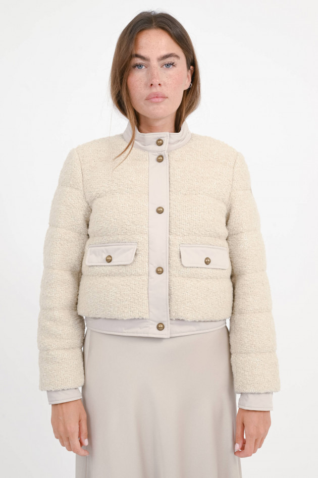 Moncler Bouclé Daunenjacke BLANDY in Creme