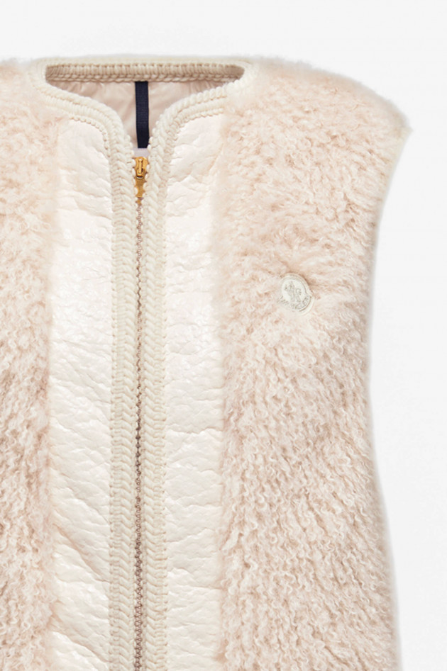 Moncler Teddy-Weste TOURNEL in Eggshell