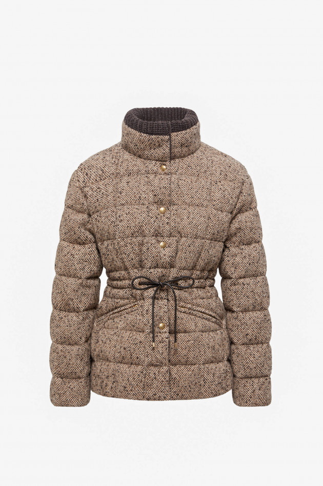 Moncler Woll-Daunenjacke ANTIGONY in Braun/Beige meliert