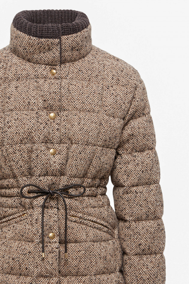 Moncler Woll-Daunenjacke ANTIGONY in Braun/Beige meliert