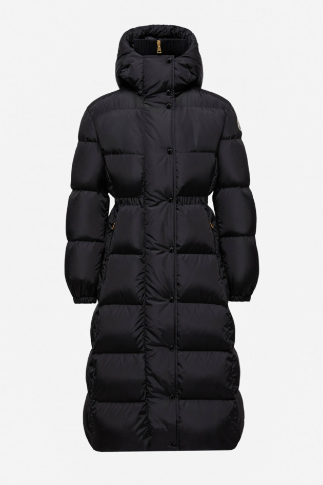 Moncler Mantel CHARMER aus Daunen in Schwarz