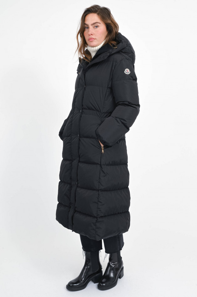Moncler Mantel CHARMER aus Daunen in Schwarz
