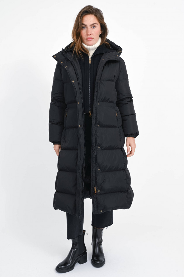 Moncler Mantel CHARMER aus Daunen in Schwarz