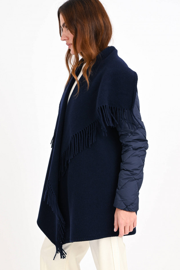 Moncler CApe mit Steppärmeln in Navy