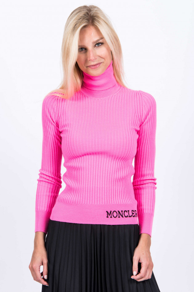 Moncler Rollkragen-Pullover in Neonpink