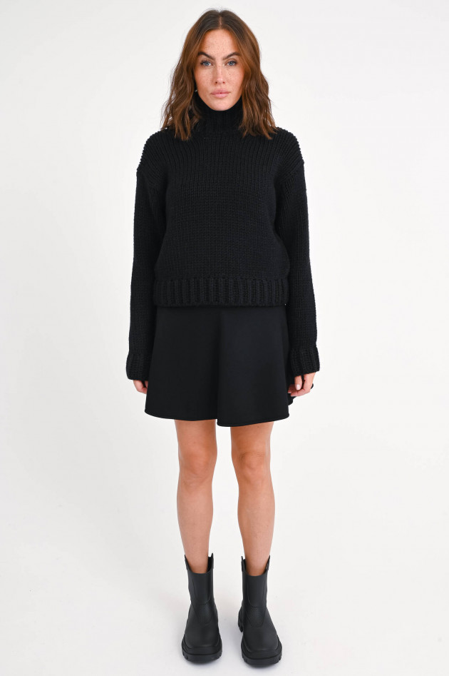 Moncler Strickpullover aus Woll-Mix in Schwarz