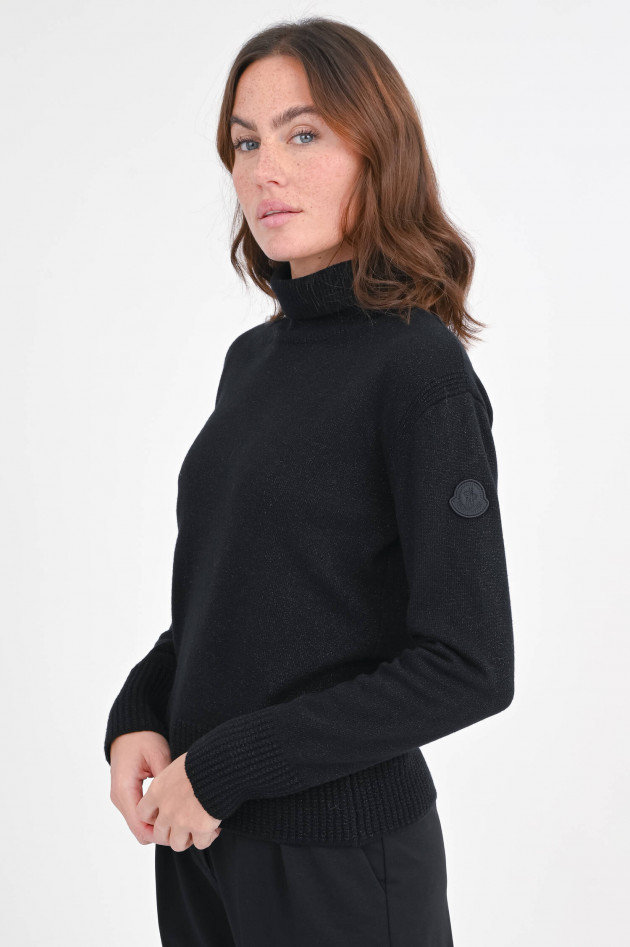 Moncler Rollkragen mit Glitzer in Schwarz