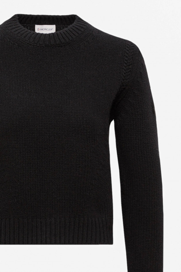 Moncler Woll-Mix-Pullover in Schwarz