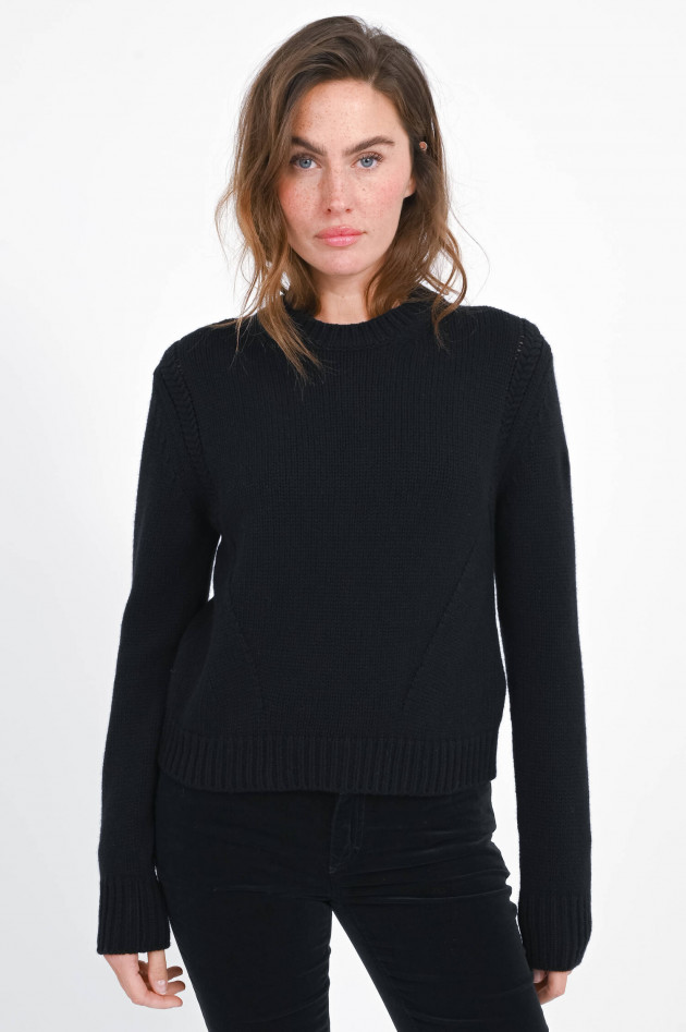 Moncler Woll-Mix-Pullover in Schwarz