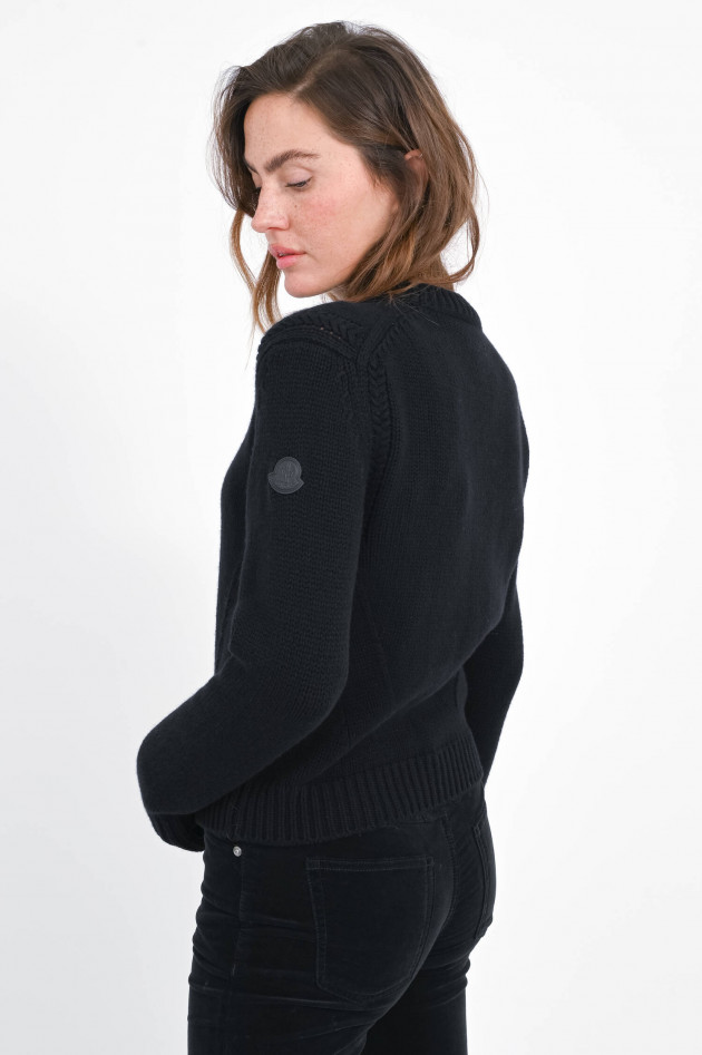 Moncler Woll-Mix-Pullover in Schwarz