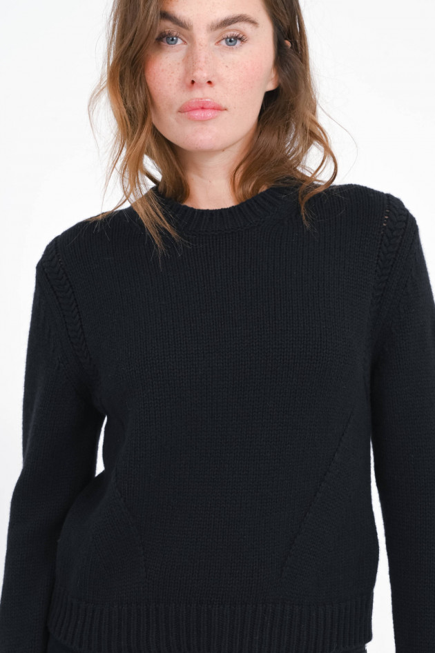 Moncler Woll-Mix-Pullover in Schwarz