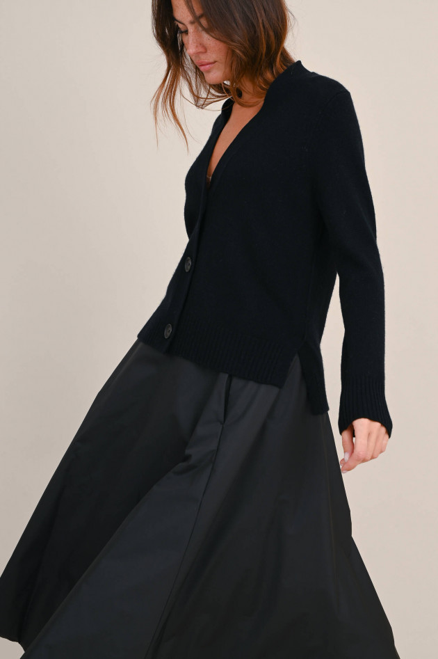 Moncler Midi Rock aus Taft in Schwarz