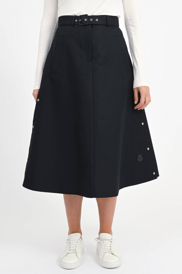 Moncler A-Linien-Rock in Schwarz