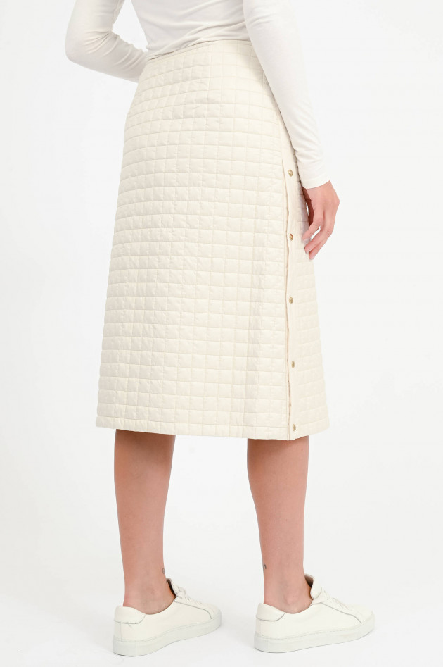 Moncler Gepolsterter Rock mit Karosteppung in Creme