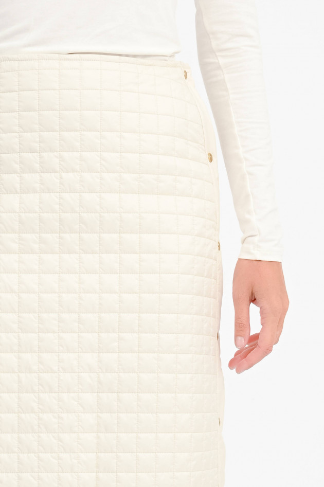 Moncler Gepolsterter Rock mit Karosteppung in Creme