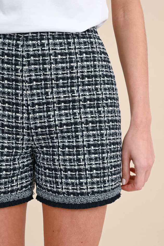Moncler Tweed Shorts in Schwarz/Weiß
