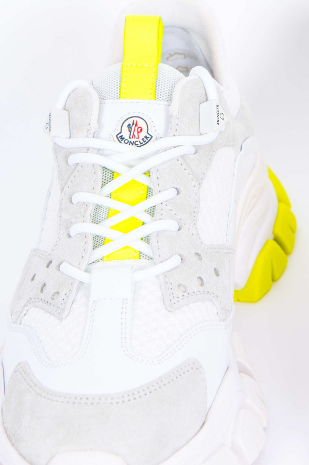 Moncler Sneaker LEAVE NO TRACE mit Neondetails in Weiß