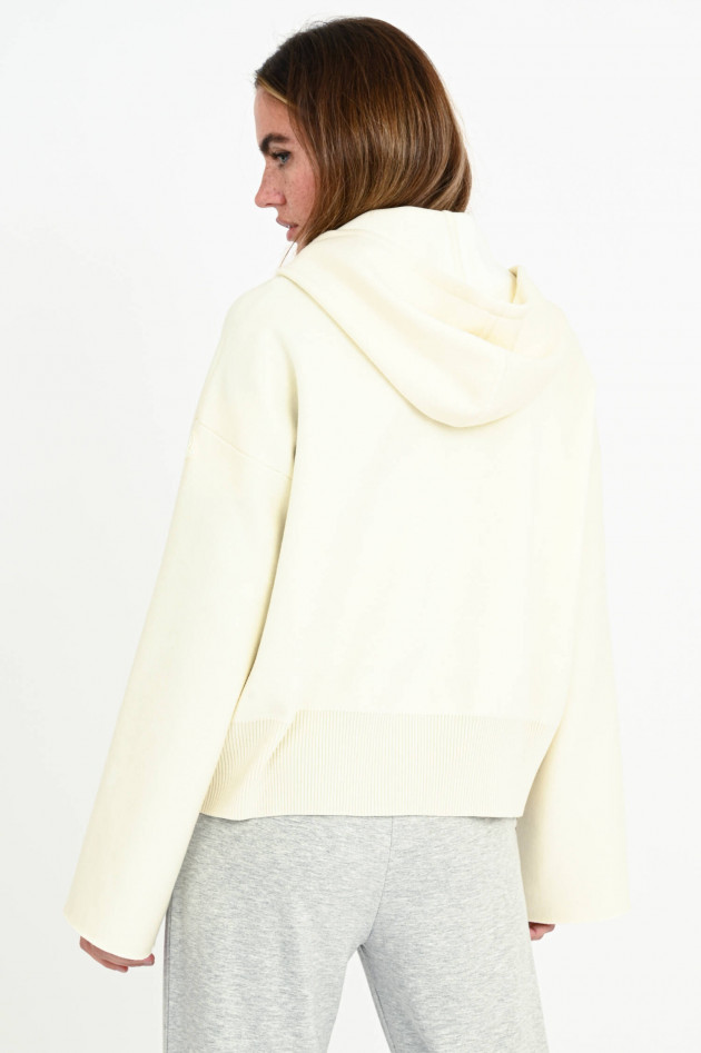 Moncler Oversized Sweatjacke in Creme