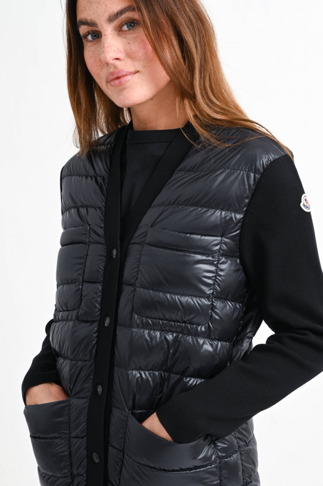 Moncler Stepp-Cardigan in Schwarz