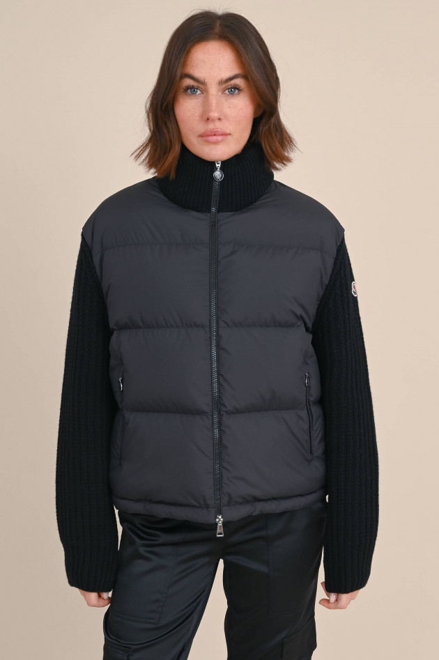 Moncler Hybrid Strickjacke in Schwarz