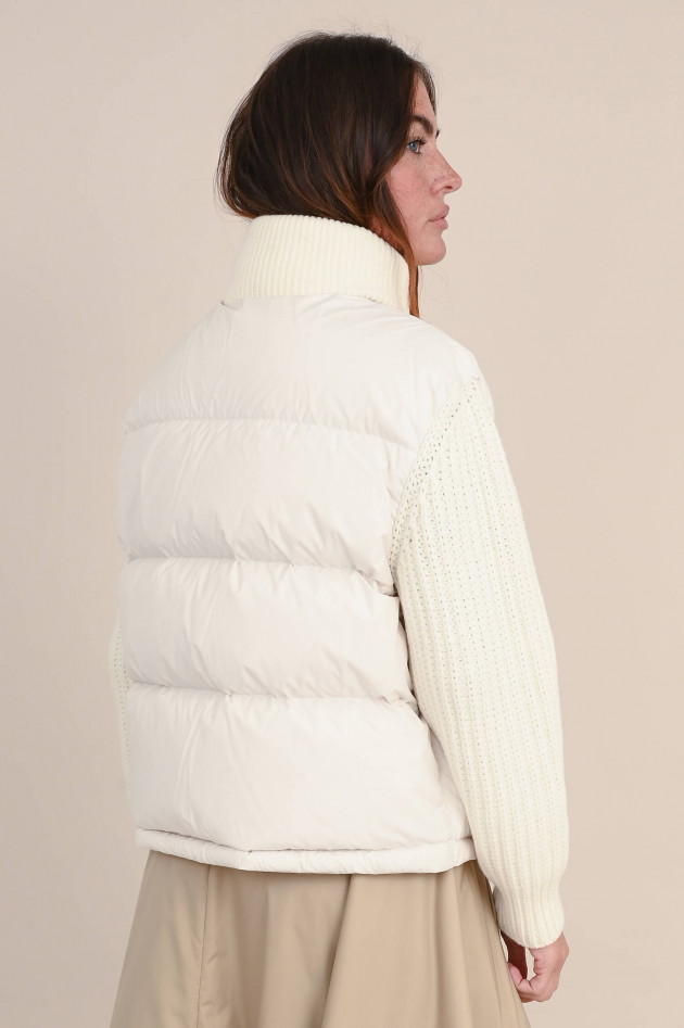 Moncler Hybrid Strickjacke in Weiß