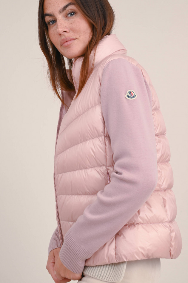 Moncler Hybrid Strickjacke in Rosa