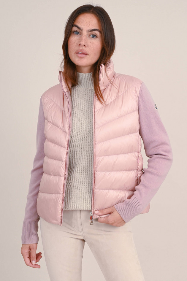 Moncler Hybrid Strickjacke in Rosa