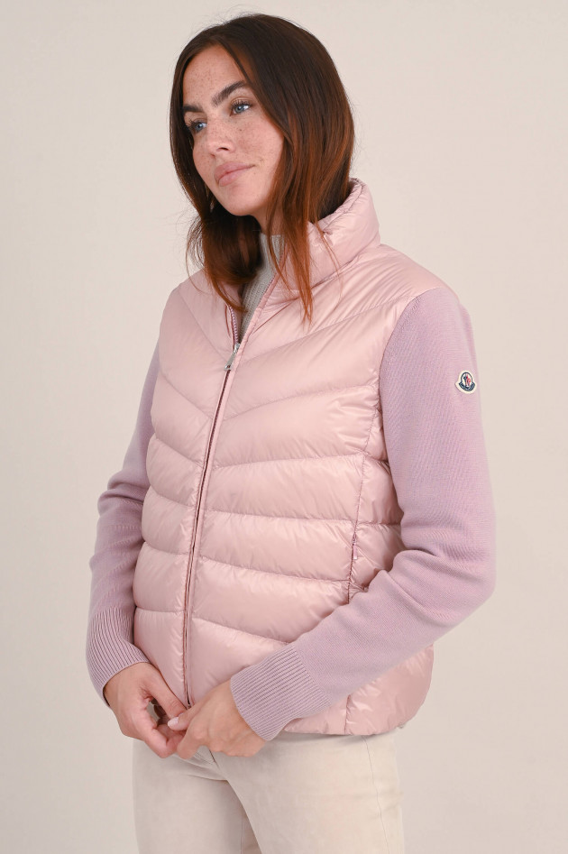 Moncler Hybrid Strickjacke in Rosa