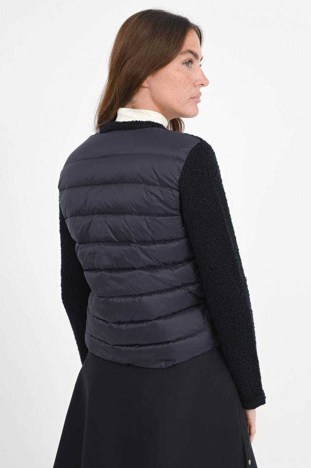 Moncler Hybrid Jacke mit Stick-Details in Schwarz