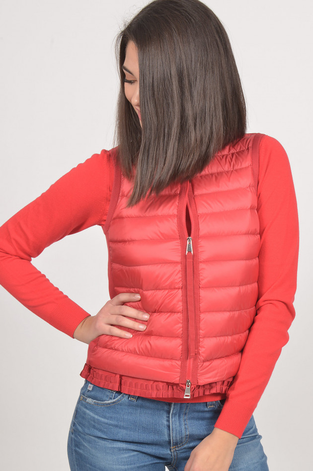 Moncler Gilet mit Rüschen in Rot