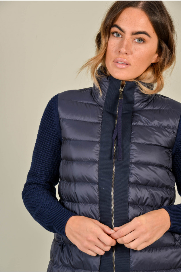 Moncler Jacke mit Strickärmel in Navy