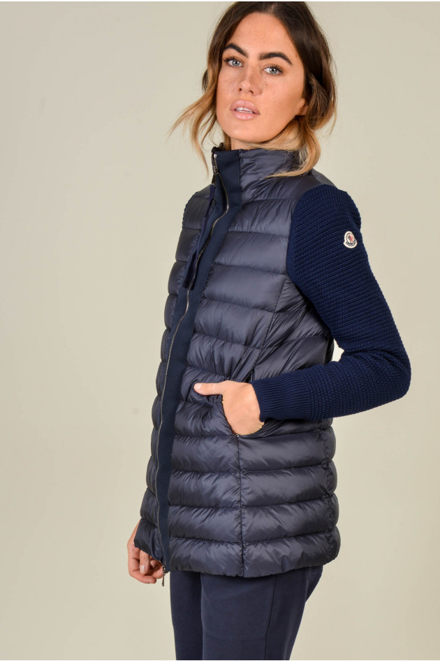 Moncler Jacke mit Strickärmel in Navy