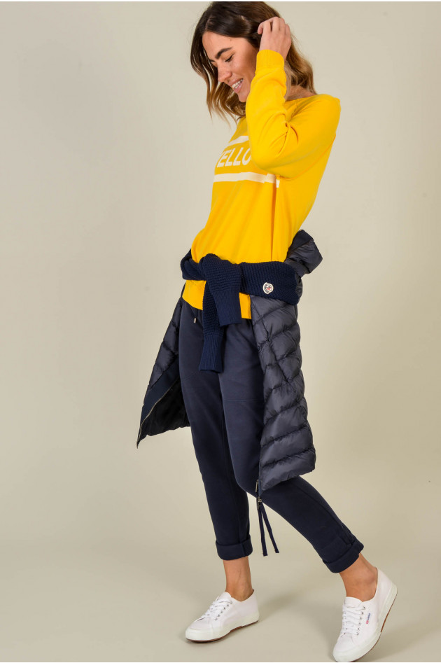 Moncler Jacke mit Strickärmel in Navy