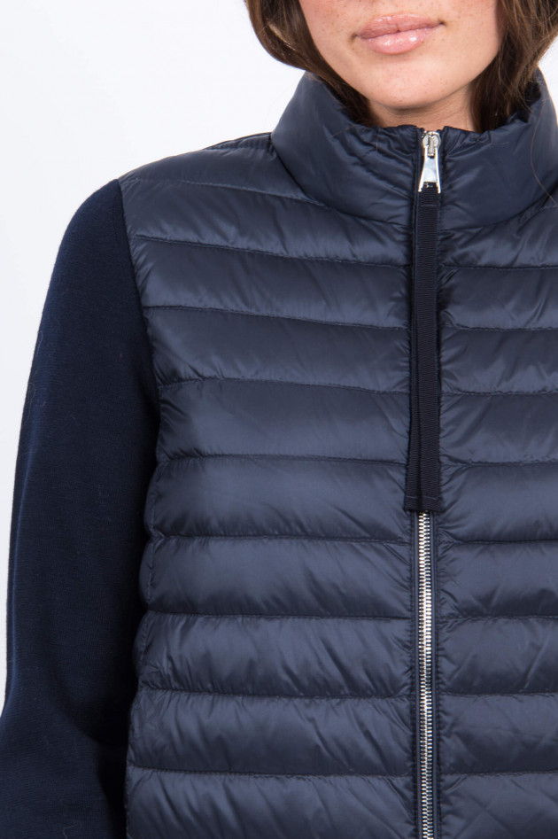 Moncler Daunenjacke mit Strickarm in Navy