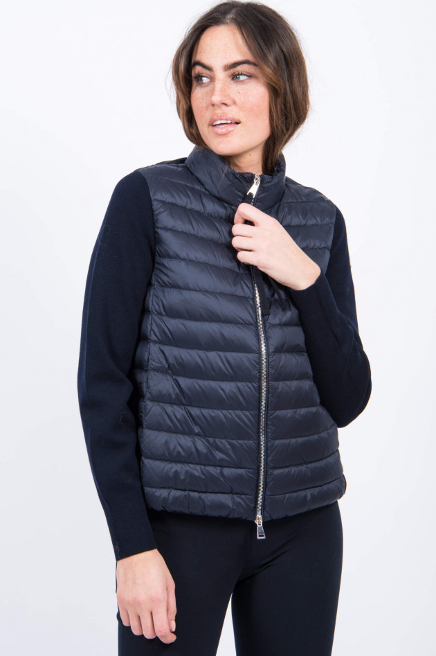 Moncler Daunenjacke mit Strickarm in Navy